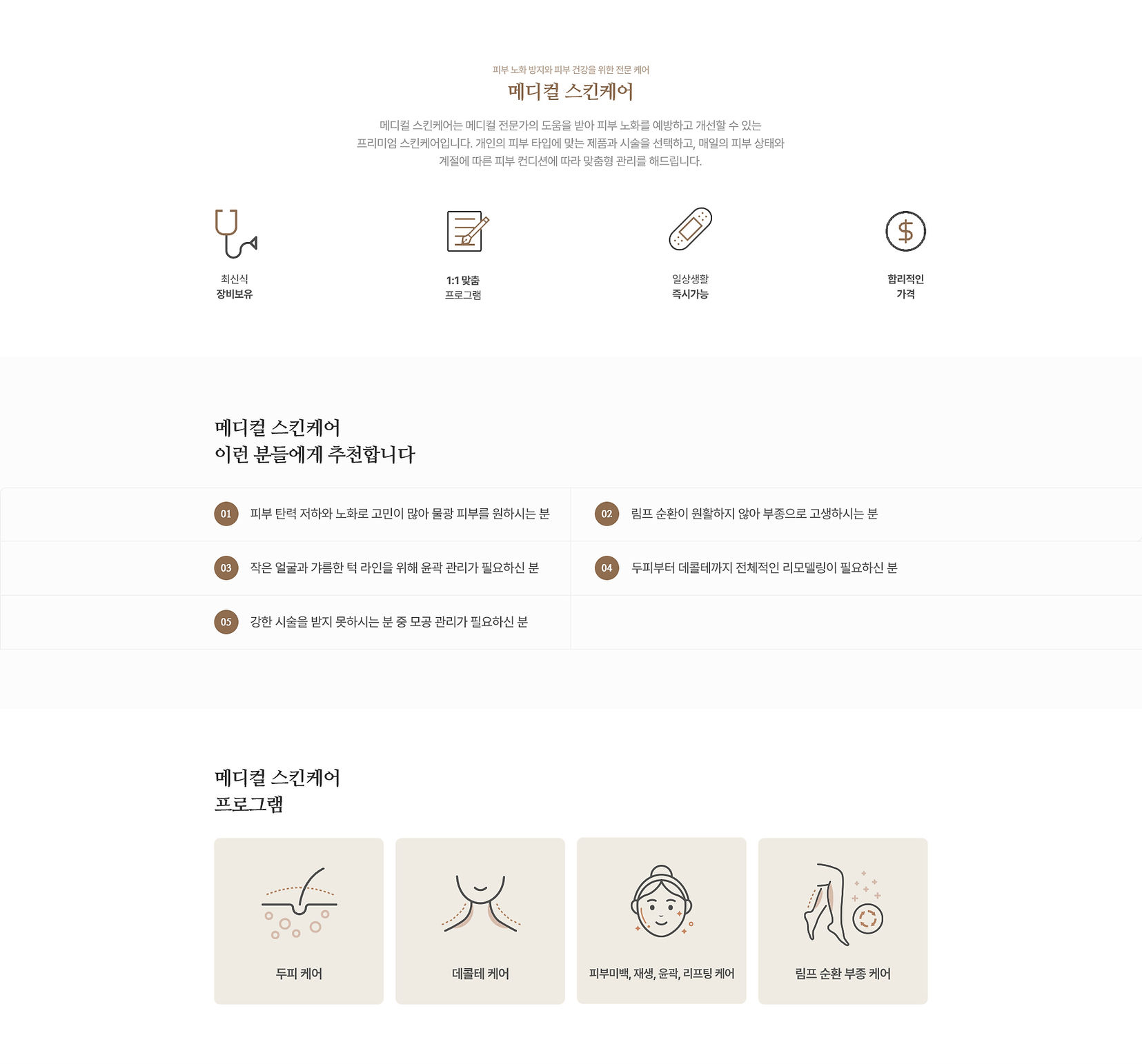 Source detail board for the medical skincare page