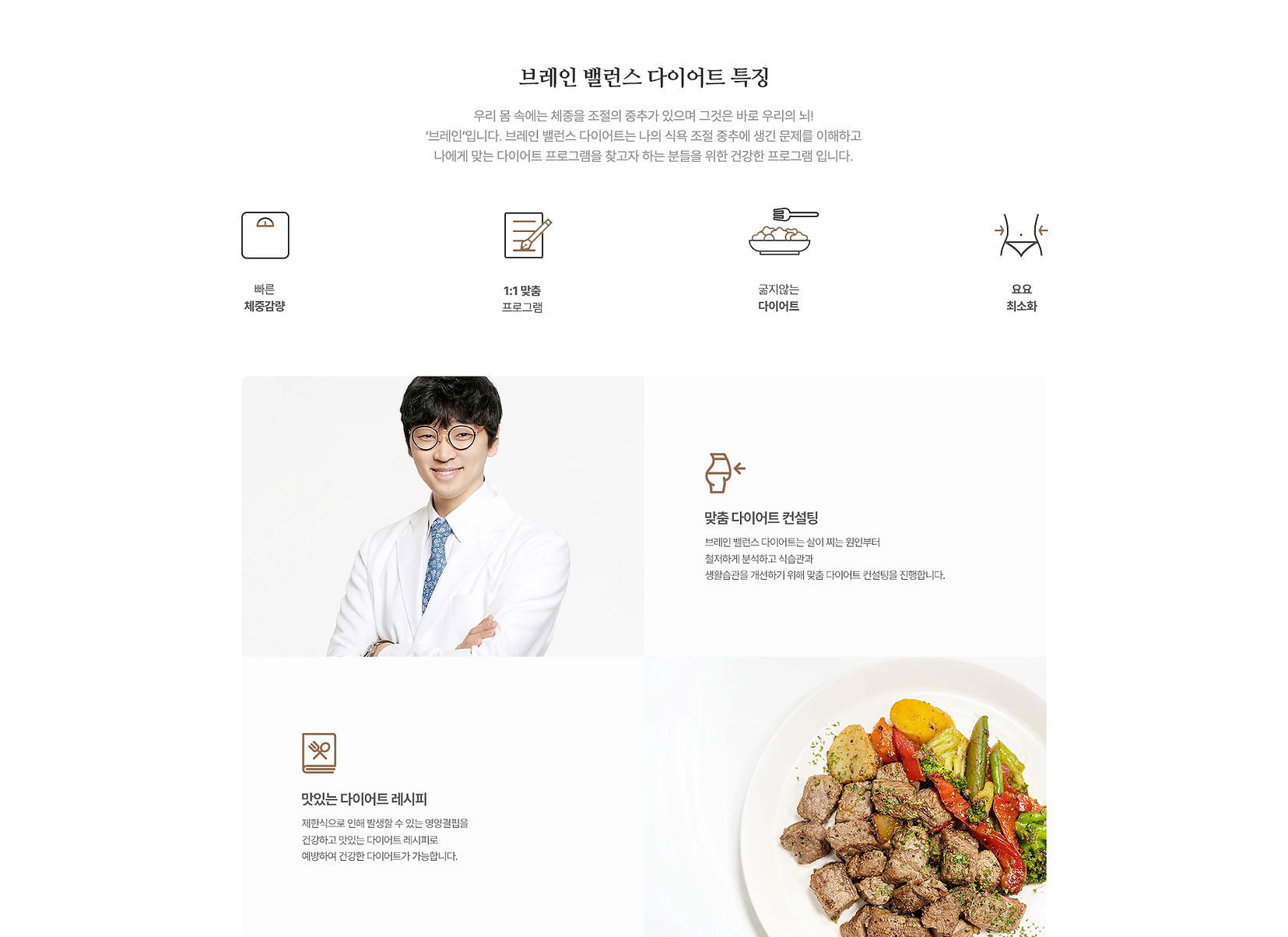 Source feature and consultation block for the brain balance diet page